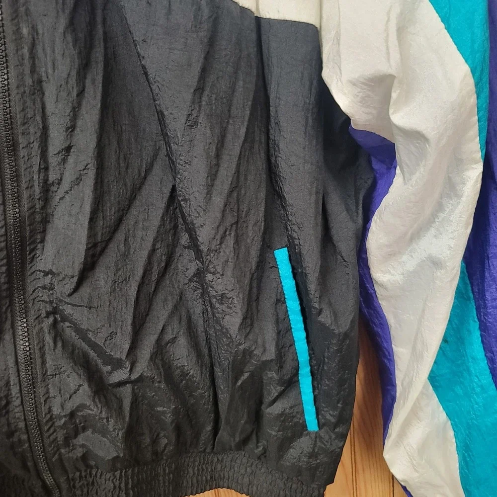 Vintage Todd1‎  90s Colorblock Fresh Prince Windbreaker Hip Hop Streetwear 2XLT